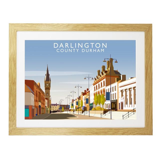 Darlington 3 by Richard O'Neil - Graphic Art Print on Paper East Urban Home Size: 44 cm H x 54 cm W x 2.2 cm D, Format: Oak Wood Frame on Productcaster.