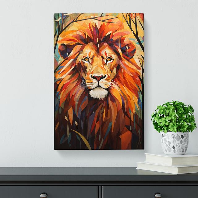 Lion Art Deco Art No.2 - Print Latitude Vive Size: 60cm H x 40cm W x 3cm D on Productcaster.