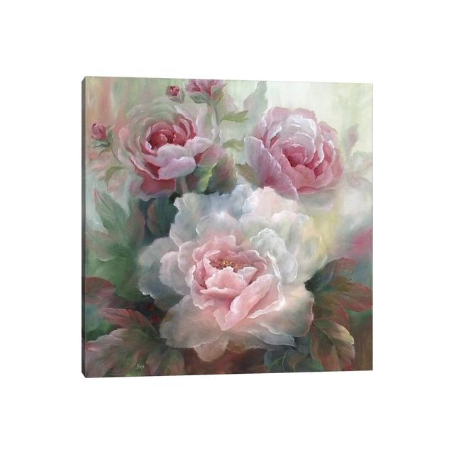 'White Roses Iii' by TECHNODROME1 - Wrapped Canvas Graphic Art Print Fleur De Lis Living Size: 46cm H x 46cm W x 1.9cm D on Productcaster.