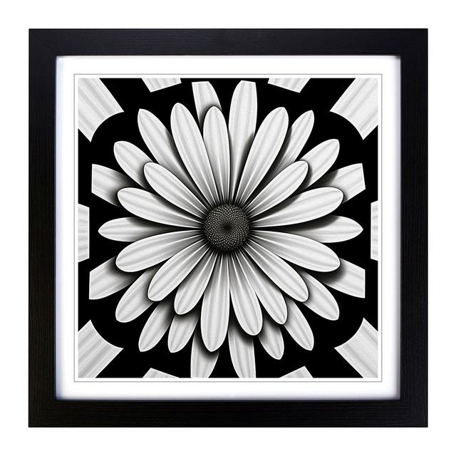 Daisy Op Art No.1 - Single Picture Frame Art Prints on Wood Brambly Cottage Format: Black on Productcaster.