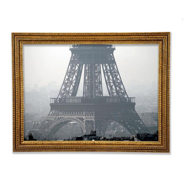 Black And White Eiffel Tower - Print Ebern Designs Size: 29.1cm H x 42cm W x 3cm D on Productcaster.