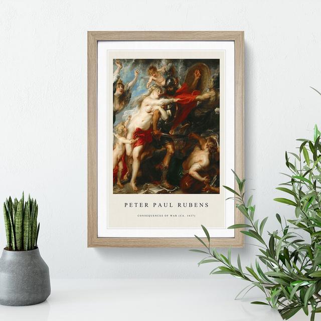 Consequences of War by Peter Paul Rubens - Picture Frame Art Prints East Urban Home Size: 36cm H x 27cm W x 2cm D, Frame Option: Oak on Productcaster.