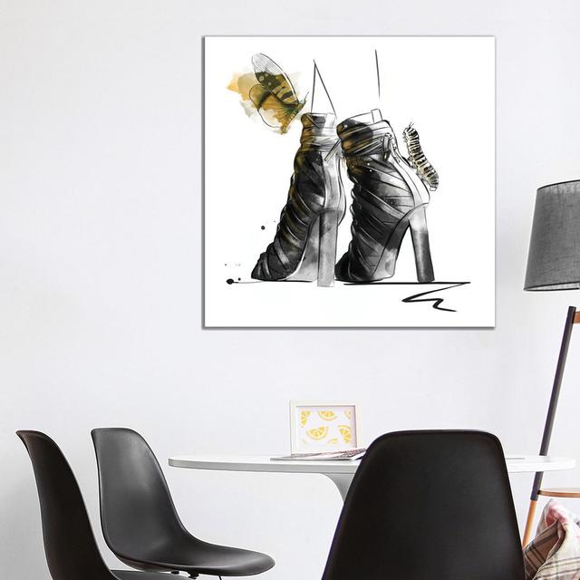 High Heels by Agata Sadrak - Gallery-Wrapped Canvas Giclée on Canvas Mercer41 Size: 93.98cm H x 93.98cm W x 3.81cm D, Format: No Frame on Productcaster.