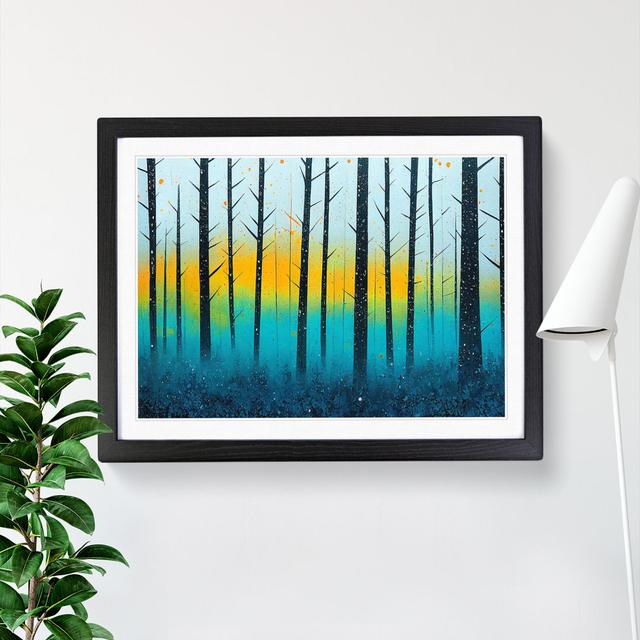 Summer Forest Splatter Vol.1 Abstract - Picture Frame Graphic Art Alpen Home Frame Colour: Black Framed, Size: 34cm H x 46cm W x 2cm D on Productcaster.