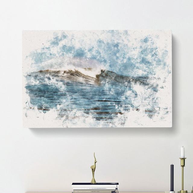 Wave Rising - Wrapped Canvas Print East Urban Home Size: 50cm H x 76cm W x 3cm D on Productcaster.