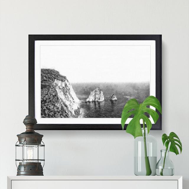 Coastline in Zante Greece - Picture Frame Graphic Art Print East Urban Home Size: 62cm H x 87cm W x 2cm D, Frame Option: Black Framed on Productcaster.