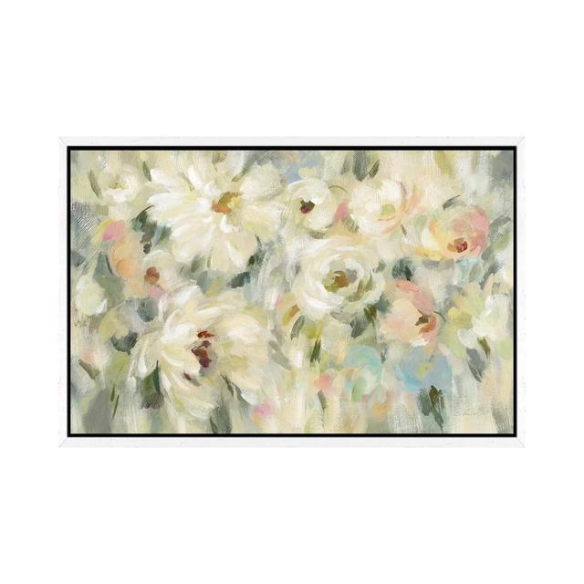 Expressive Pale Floral by Silvia Vassileva - Gallery-Wrapped Canvas Giclée on Canvas ClassicLiving Size: 101.6cm H x 152.4cm W x 3.81cm D, Format: Whi on Productcaster.