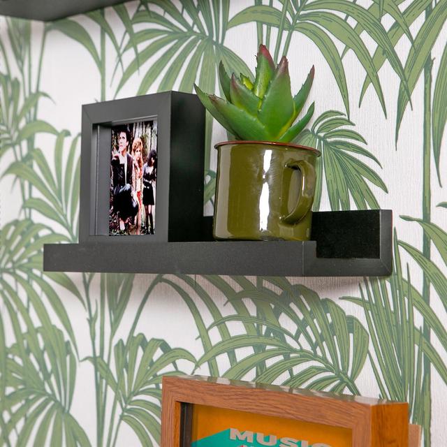 Harbour Housewares - Floating Picture Ledge Wall Shelf Harbour Housewares Size: 4cm H x 57cm W x 10cm D, Finish: Black on Productcaster.