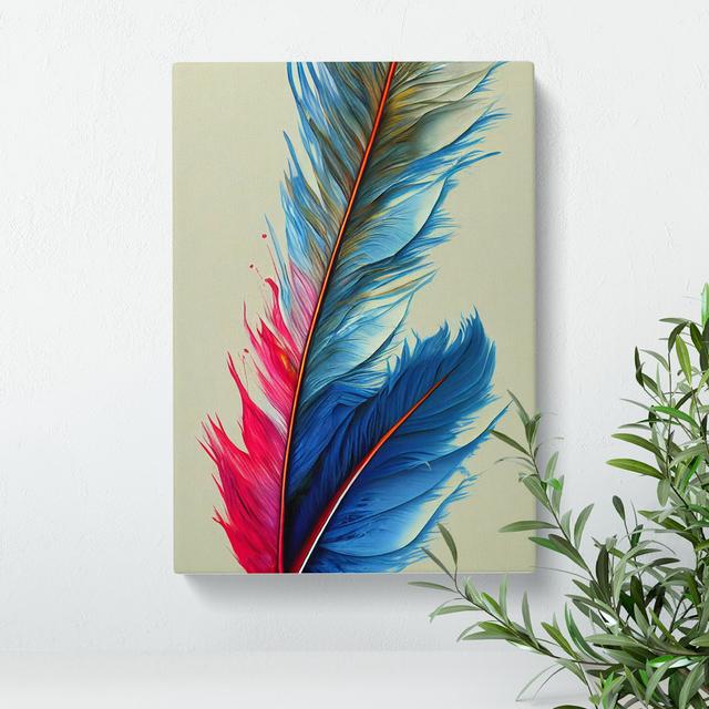 Unified Feathers - Wrapped Canvas Graphic Art Pergo Classics Size: 76cm H x 50cm W x 3cm D on Productcaster.