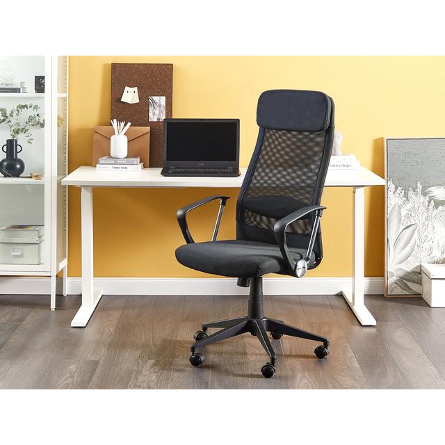 Pioneer Ergonomic Mesh Desk Chair Inbox Zero Upholstery Colour: Black on Productcaster.