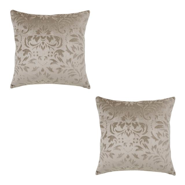 Kobe Damask Square Cushion With Filling Rosdorf Park Colour: Natural on Productcaster.