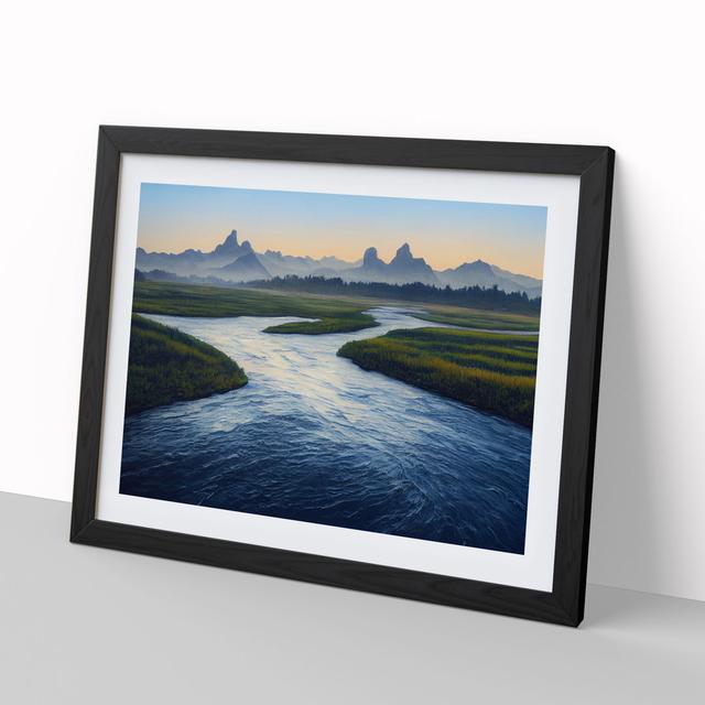 Mountain River Vol.4 - Picture Frame Graphic Art Alpen Home Frame Colour: Black Framed, Size: 25cm H x 34cm W x 2cm D on Productcaster.