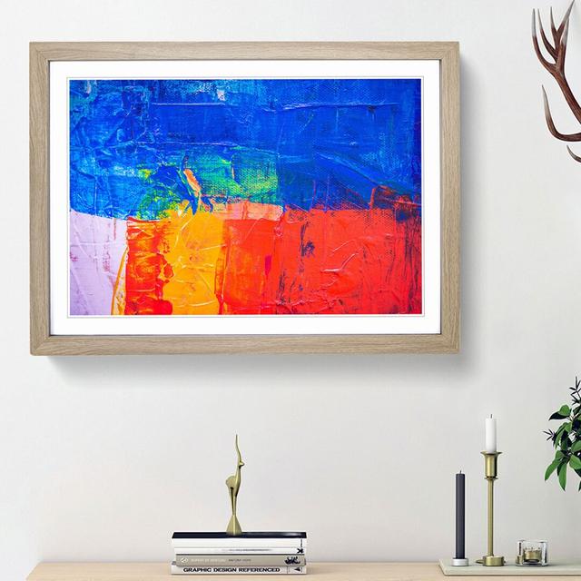 Abstract Art Painting Vol.195 by S.Johnson - Picture Frame Painting Print East Urban Home Frame Option: Oak Framed, Size: 62cm H x 87cm W x 2cm D on Productcaster.