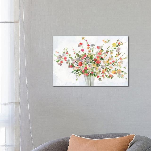 New Spring Bouquet by Allison Pearce - Painting on Canvas 17 Stories Format: Wrapped Canvas, Size: 45.72cm H x 66.04cm W x 3.81cm D on Productcaster.