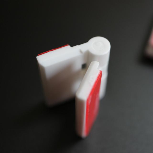 White Acrylic Hinges - No Glue Required Self Adhesive, White Plastic 24mm (Set of 10) Caterpillar Red on Productcaster.