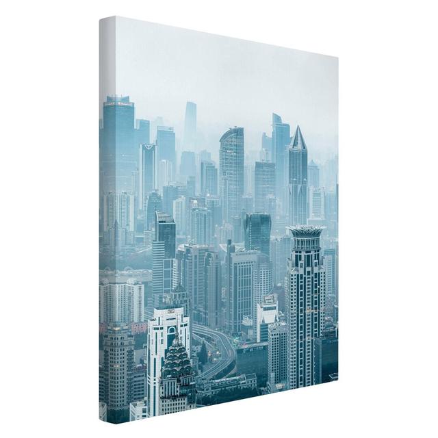 Cool Shanghai - Wrapped Canvas Photograph Ebern Designs Size: 120cm H x 80cm W on Productcaster.