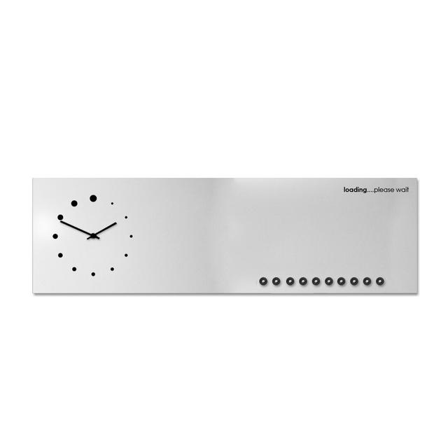 Loading Please Wait Clock Magnetic Wall Mounted Combo Board Ebern Designs Finish: White on Productcaster.