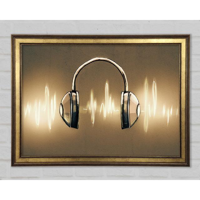 Light Painted Headphones - Single Picture Frame Art Prints Rosalind Wheeler Size: 29.7cm H x 42cm W x 1.5cm D on Productcaster.