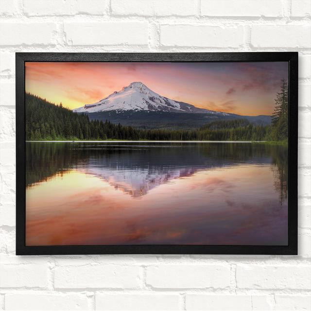 Mountain Sunset Reflections Framed Print Union Rustic Size: 29.7cm H x 42cm W on Productcaster.