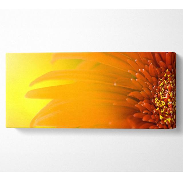 Orange Flower Mist - Wrapped Canvas Art Prints Ebern Designs Size: 40.6cm H x 101.6cm W x 10cm D on Productcaster.