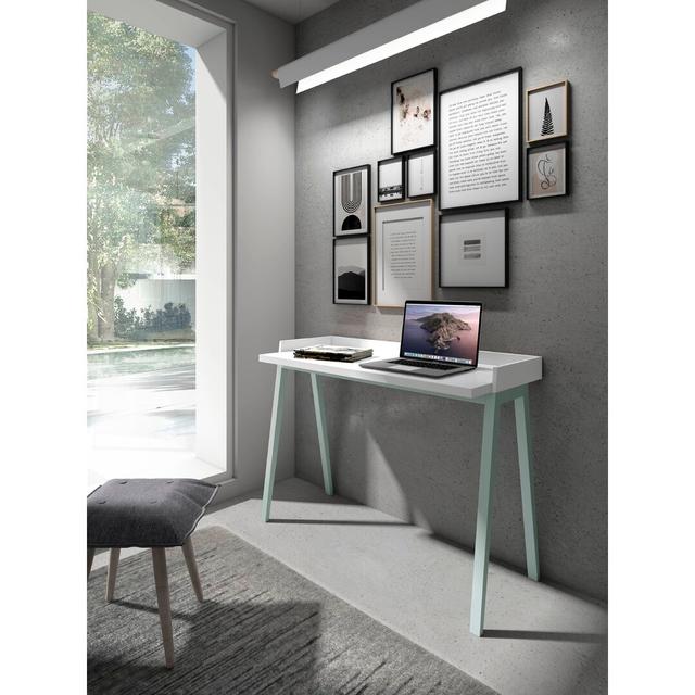 Mcraney Desk Brayden Studio Frame Colour: Green, Top Colour: White on Productcaster.