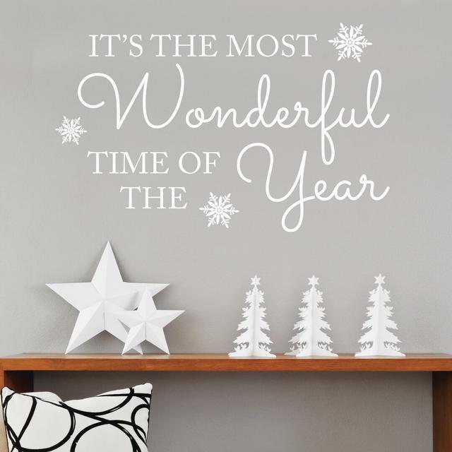 It's the Most Wonderful Time of Year Wall Sticker East Urban Home Colour: Gold on Productcaster.