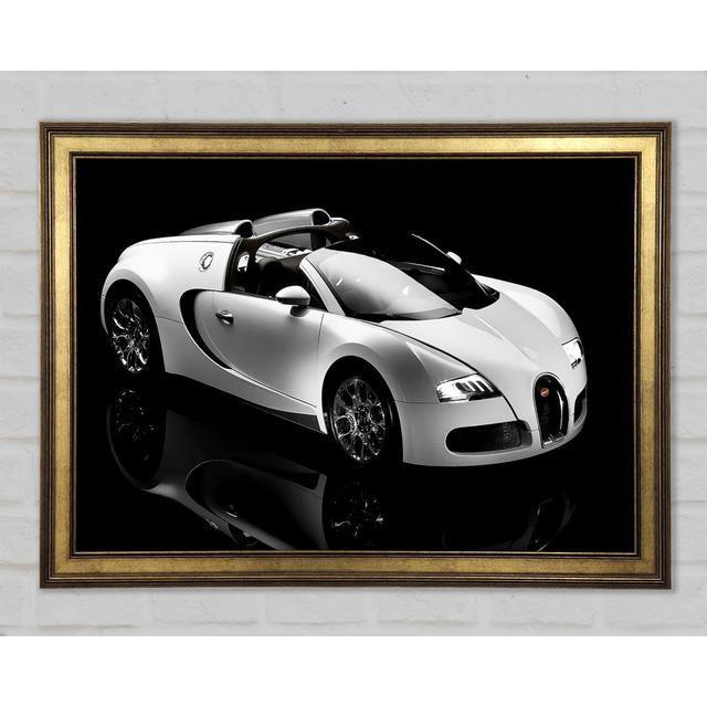 Bugatti Veyron Black And White - Single Picture Frame Art Prints Ebern Designs Size: 29.1cm H x 42cm W on Productcaster.