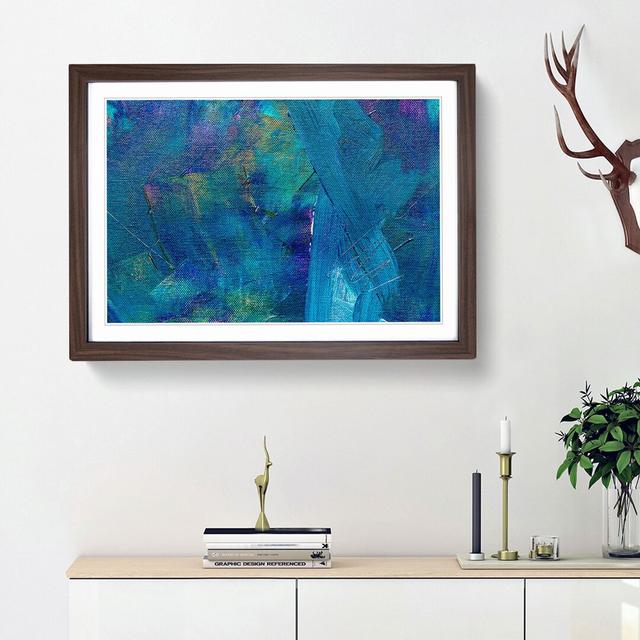 Abstract Art Painting Vol.232 by S.Johnson - Picture Frame Painting Print East Urban Home Size: 36cm H x 48cm W x 2cm D, Frame Option: Walnut Framed on Productcaster.