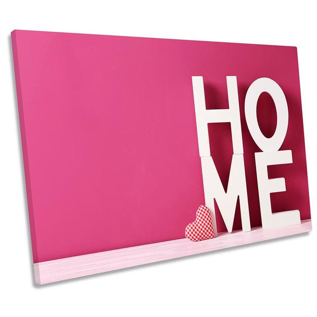 Home Love Heart - Wrapped Canvas Graphic Art The Seasonal Aisle Size: 61cm H x 91.4cm W x 4cm D on Productcaster.