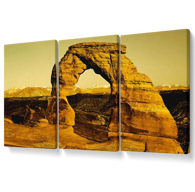 Grand Canyon Rocks - 3 Piece Wrapped Canvas Graphic Art Gracie Oaks Size: 142.2cm H x 304.8cm W on Productcaster.