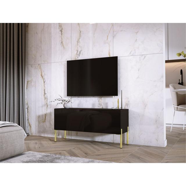 Danise TV Stand for TVs up to 49" Metro Lane Colour: Charcoal/Gold on Productcaster.