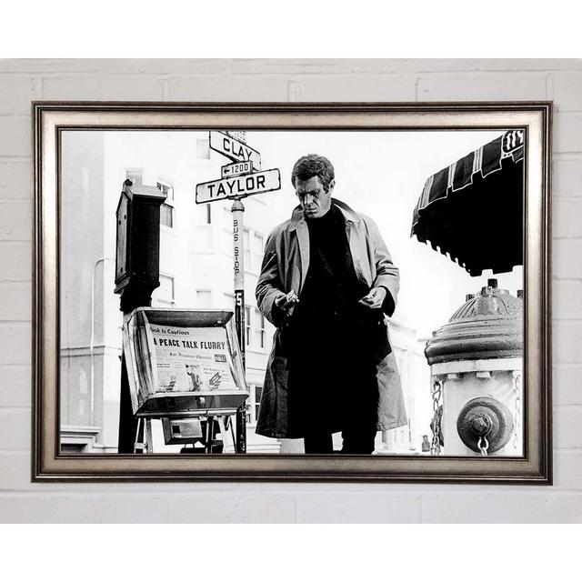 Steve Mcqueen B N W - Print Ophelia & Co. Size: 29.7cm H x 42cm W x 1.5cm D, Format: Matte Black Framed Paper on Productcaster.