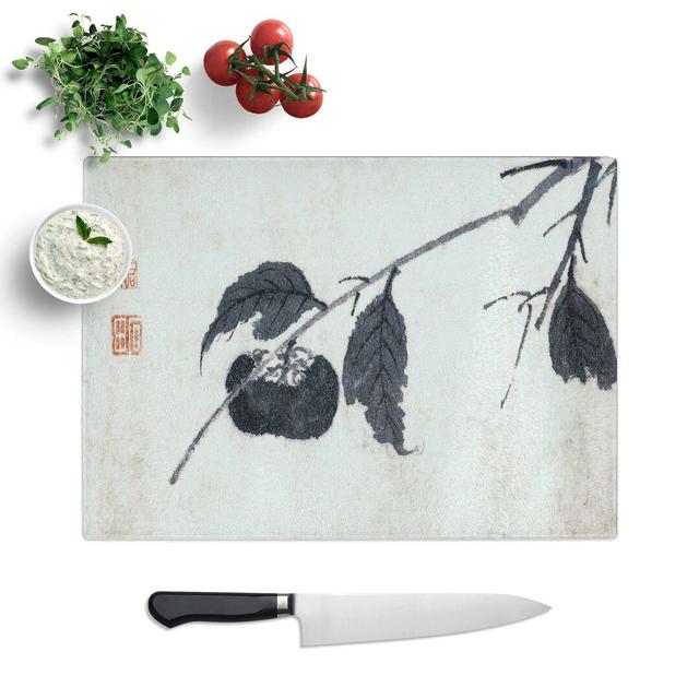 Tempered Glass The Fruit Tree by Shen Zhou Chopping Board East Urban Home Size: 39 cm W x 28.5 cm L on Productcaster.