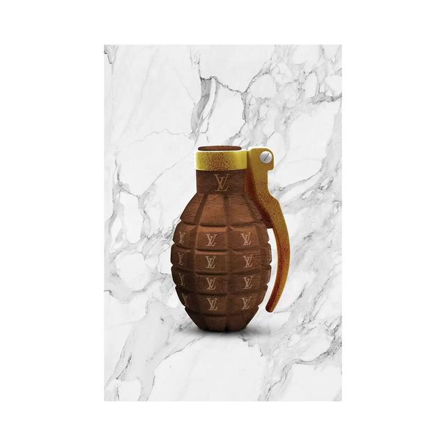 LV Grenade by Alexandre Venancio - Graphic Art Print on Canvas Fairmont Park Size: 101.6cm H x 66.04cm W x 1.91cm D, Format: Wrapped Canvas on Productcaster.