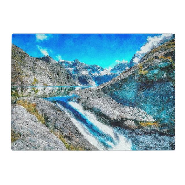 Tempered Glass Fiordland National Park New Zealand Chopping Board East Urban Home Size: 20 cm x 28.5 cm on Productcaster.