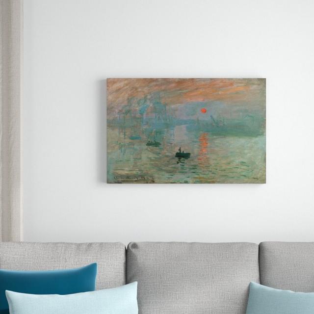 'Impression Sunrise' by Claude Monet Print on Wrapped Canvas East Urban Home Size: 51cm H x 77cm W on Productcaster.