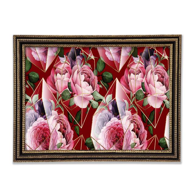 Triangulation Of Roses Framed Print Rosalind Wheeler Size: 29.7cm H x 42cm W on Productcaster.