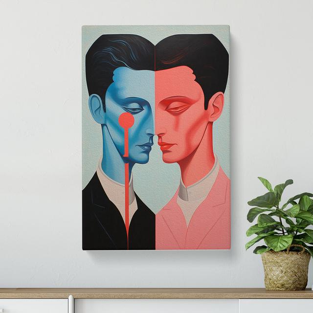 Two Men In Love Neo-Plasticism - Print Marlow Home Co. Size: 60cm H x 40cm W x 3cm D on Productcaster.