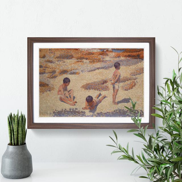 The Beach at Cabasson by Henri-Edmond Cross - Picture Frame Painting East Urban Home Frame Option: Walnut Framed, Size: 27cm H x 36cm W x 2cm D on Productcaster.