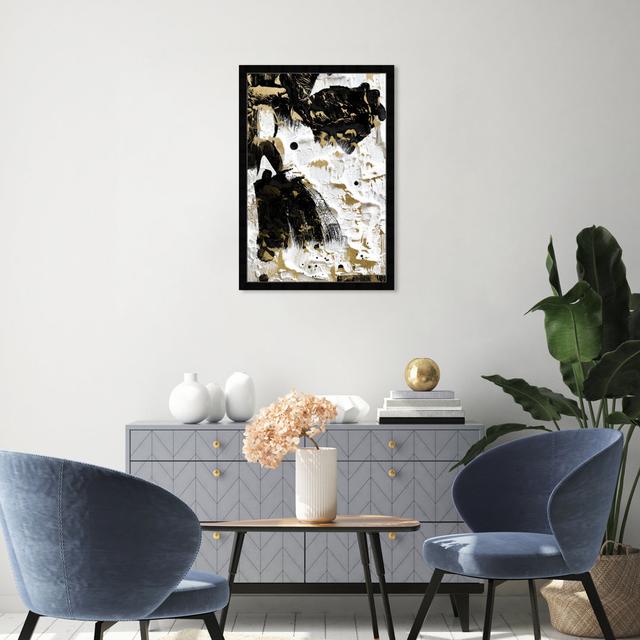 Abstract Modern Glam Paint Strokes, Modern & Contemporary Gold Framed Wall Art Print For Living Room Oliver Gal Size: 76.2cm H x 50.8cm W x 3.81cm D, on Productcaster.