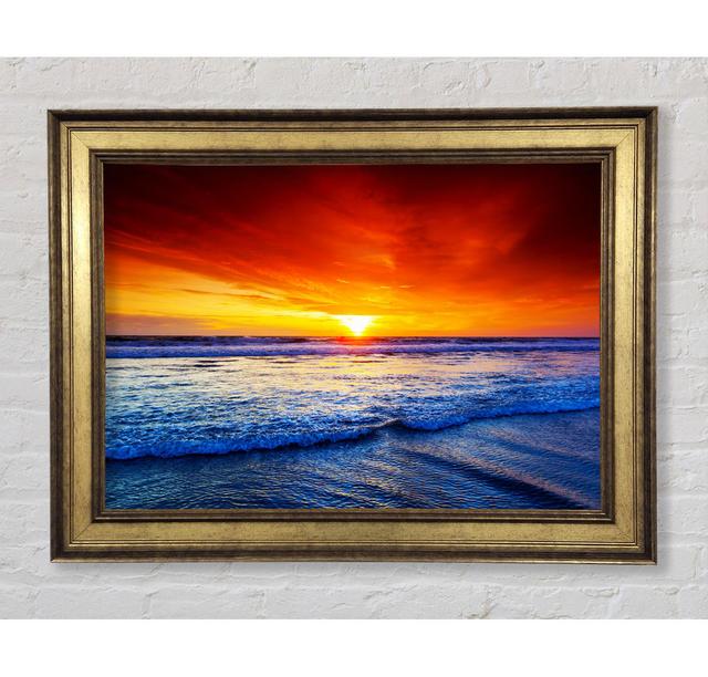 Fierce Ocean Skies Framed Print Bright Star Size: 100cm H x 141.4cm W x 8cm D on Productcaster.