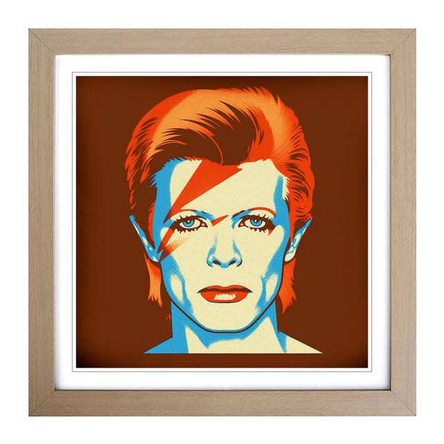 David Bowie Retro No.1 - Single Picture Frame Art Prints on Wood 17 Stories Format: Oak on Productcaster.