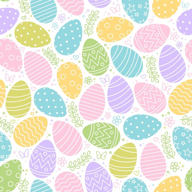 Seamless Pattern Of Easter Eggs by Paci77 - Wrapped Canvas Art Prints The Seasonal Aisle Size: 76cm H x 76cm W on Productcaster.