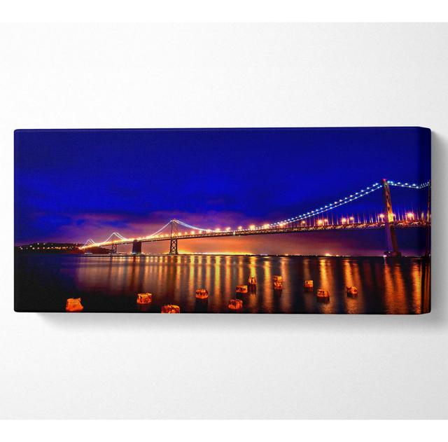 San Francisco Nights - Wrapped Canvas Art Prints Ebern Designs Size: 50.8cm H x 121.9cm W x 10cm D on Productcaster.