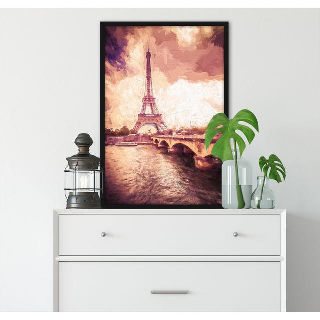 Gerahmtes Gemälde "Eiffel Tower in Paris" ClassicLiving Größe: 55 cm H x 40 cm B x 2.5 cm T on Productcaster.