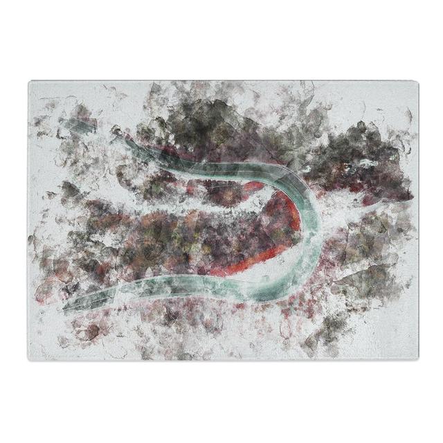 Tempered Glass Forest Road in Alpe Di Siusi Italy Chopping Board East Urban Home Size: 20 cm x 28.5 cm on Productcaster.