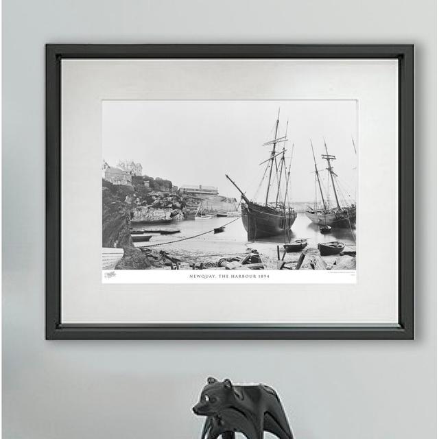 'Newquay, the Harbour 1894' - Picture Frame Photograph Print on Paper The Francis Frith Collection Size: 40cm H x 50cm W x 2.3cm D on Productcaster.