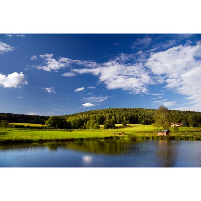 Tedrow Idyllic Water by ArtHdesign - Wrapped Canvas Print Latitude Run Size: 30cm H x 46cm W x 3.8cm D on Productcaster.