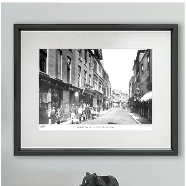 'Barnstaple, High Street 1894' - Picture Frame Photograph Print on Paper The Francis Frith Collection Size: 60cm H x 80cm W x 2.3cm D on Productcaster.