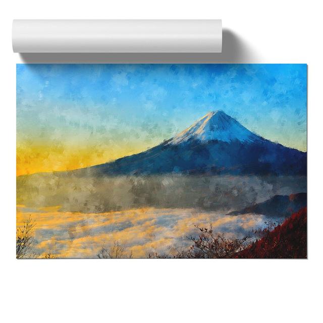 Mount Fuji - Unframed Graphic Art East Urban Home Size: 42cm H x 59cm W x 0.1cm D on Productcaster.